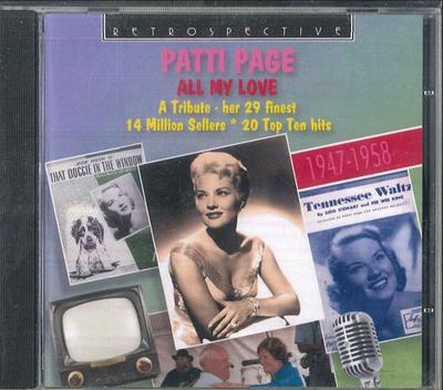 CD PATTI PAGE  All My Love RTR4235 RETROSPECTIVE 201 UK Jazz Used