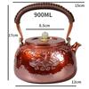 Large Capacity Copper Teapot Vintage Boiling Teapot Household Uncoated Purple Copper Boiling Water Tilting Kettle