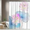 1 stuk voor Douchegordijn met Lotus Thema - Prachtig Bloemenpatroon met Roze, Blauw, Groen & Geel voor Lotusbloemen, Polyester Stof