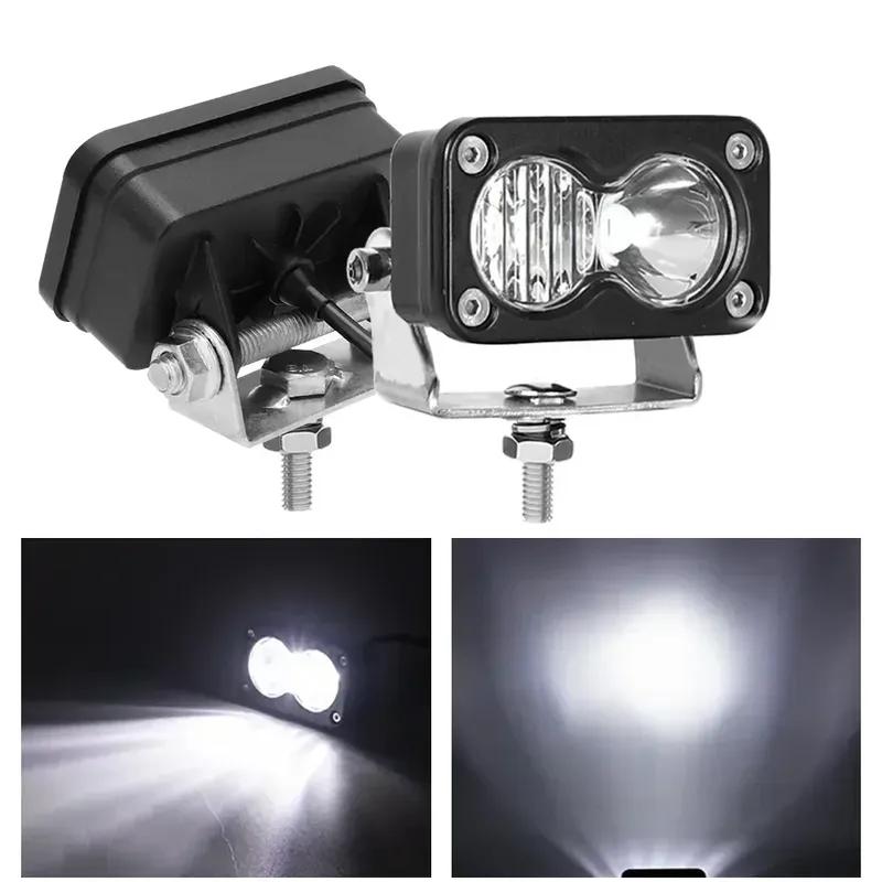 2pcs Car Spotlight 3inch LED Pods 20W White Amber Spot Flood Beam Work Lamp for 4x4 Off Road Motorcycle Auxiliary Headlights