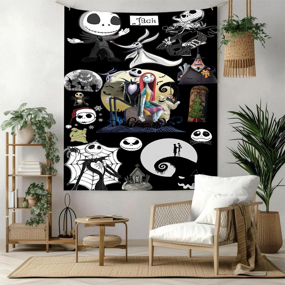 Christmas Nightmare Wall Decor Tapestry Art For Pet Memorial Birthdaywedding Party Backdrop Family Gift
