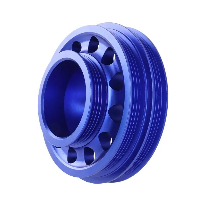 Auto da Corsa Leggera in Alluminio Puleggia Albero Motore per Honda Civic SOHC D16 1992-1995 Rosso Blu