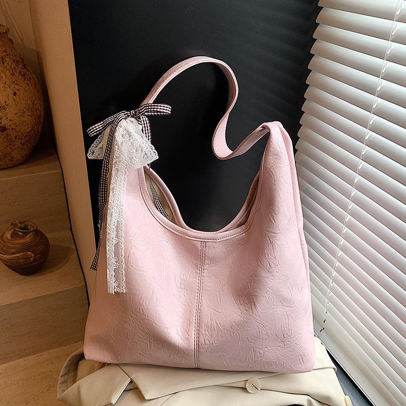 Casual large-capacity bag women's new commuter versatile shoulder bag college student class bag tote bag