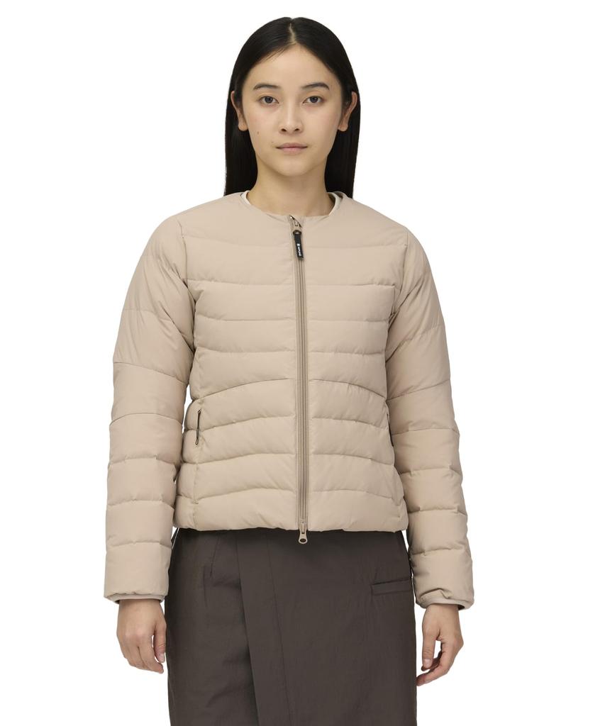Snow Peak Middler Down Collarless Jacket Down Jacket Light Brown 3 W's Women's