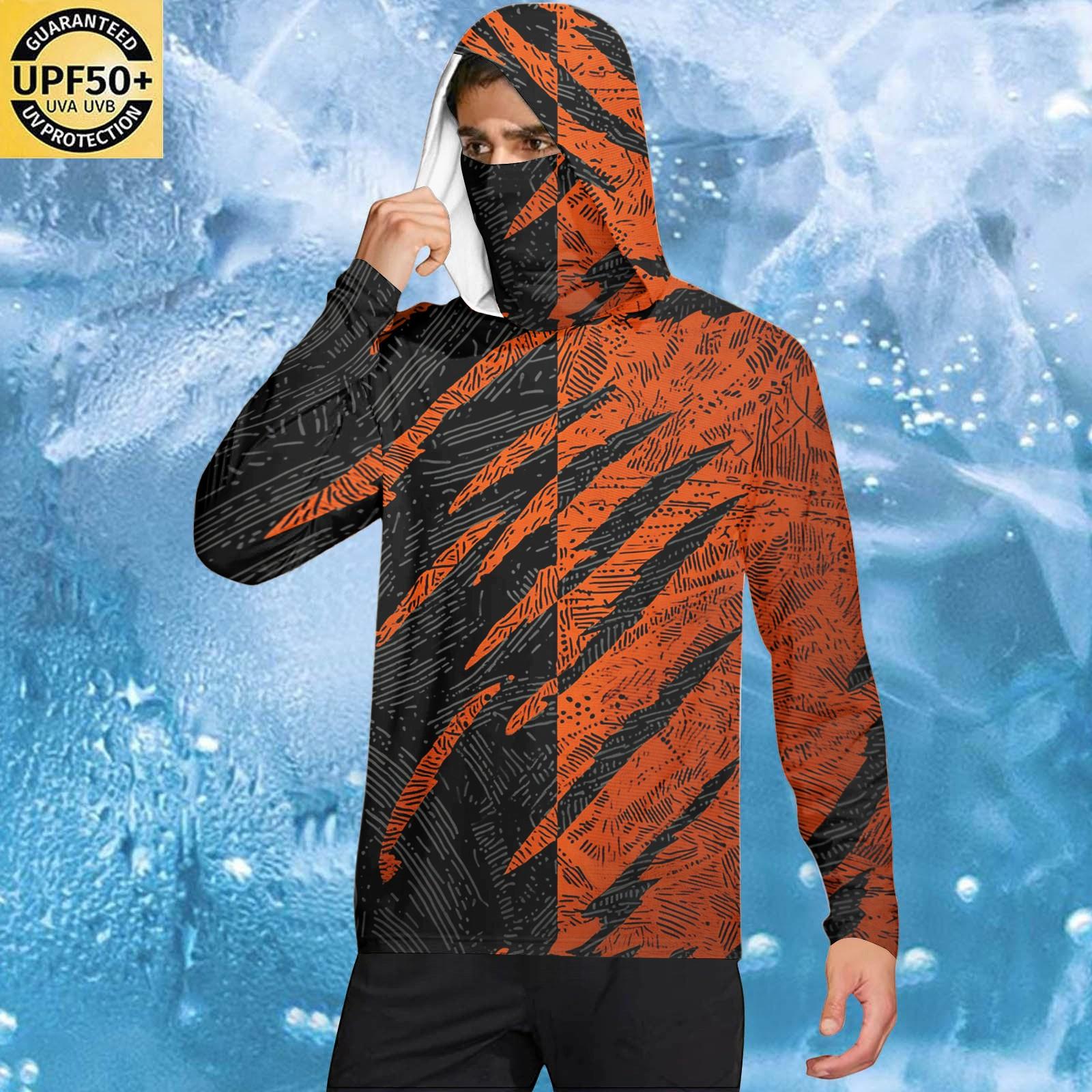 

Men s Casual Hooded Long Sleeve Sunscreen Top XL чорний
