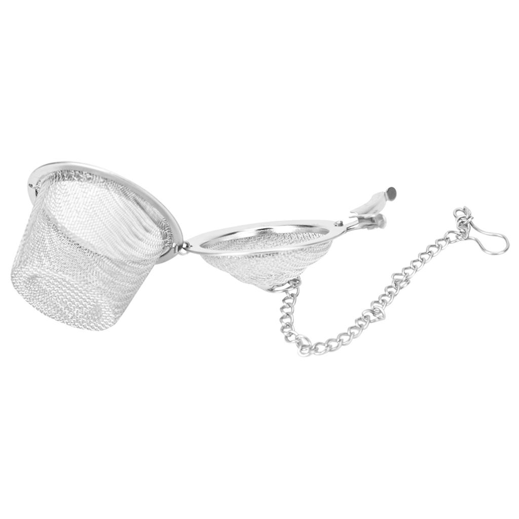 Stainless Steel Tea Strainer Mesh Herbal Spice Filter Soup Infuser with Chain(S)