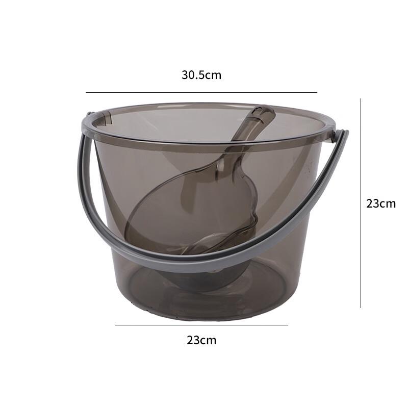 Прозрачное пластиковое бытовое ведро