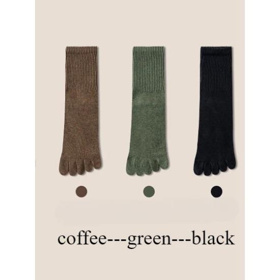 3 Pairs Five Finger Socks Women Autumn Spring Middle Tube Sports Socks with Separate Fingers High Quality Cotton Toe Socks