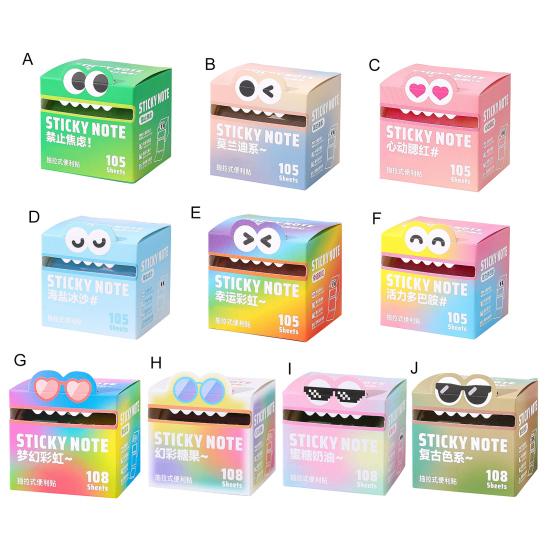 Cute Animal Sticky Notes Self Adhesive Cartoon Animal Memo Pads Pull-Out Sticky Notes To-Do List for Office School Supplies
