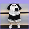 Stylish Boys Summer Short Sleeve Outfit Set For Kids Soft Comfortable Cotton Fabric