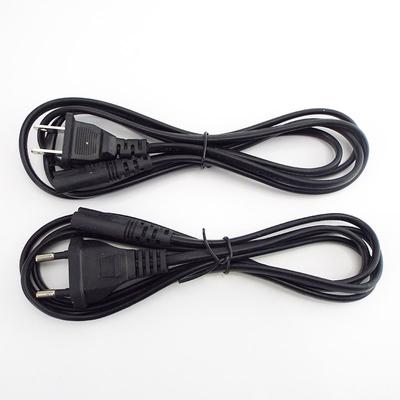 2-kolíkový konektor přívodního drátu Zástrčka napájecího kabelu Elektrická linka 1,4M 2ft AC napájecí adaptér Prodlužovací kabel