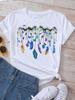 New Butterflies Balloons Print T-Shirt Fashion Harajuku White Graphic Tees Casual Short Sleeve Lady Y2k Tops Women's Clothing