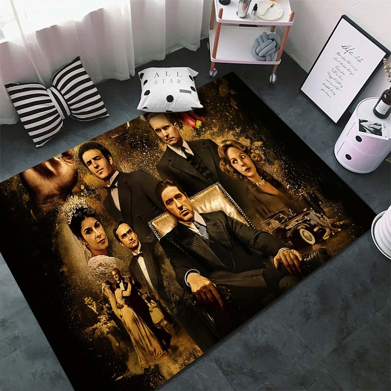 Classic The Godfather Mafia Retro Carpet Rugs for Living Rooms Bedroom Home Decor Non -slip Floor Mats Kitchen Mat Luxury Gifts