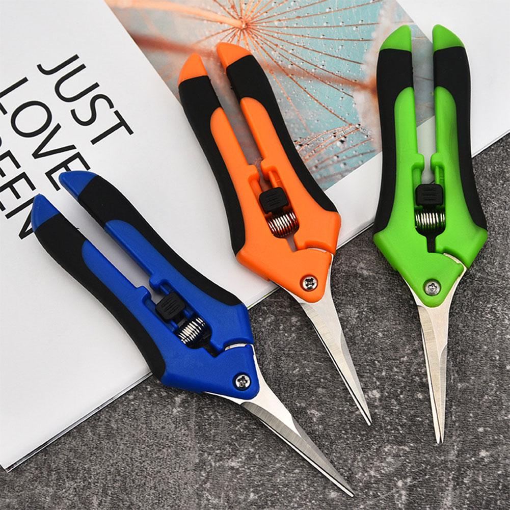 6.5 Inch Curved Pruning Scissors Multifunction Gardening Scissors Pruning Shears Flower Leaf Trimmer Scissors Gardening Supplies