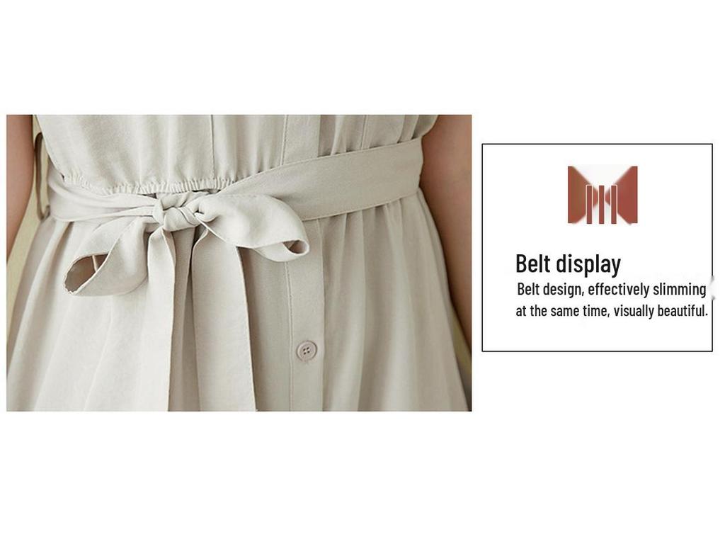 2025 Women's Summer Plus Size French Retro Loose Slimming Shirt Dress