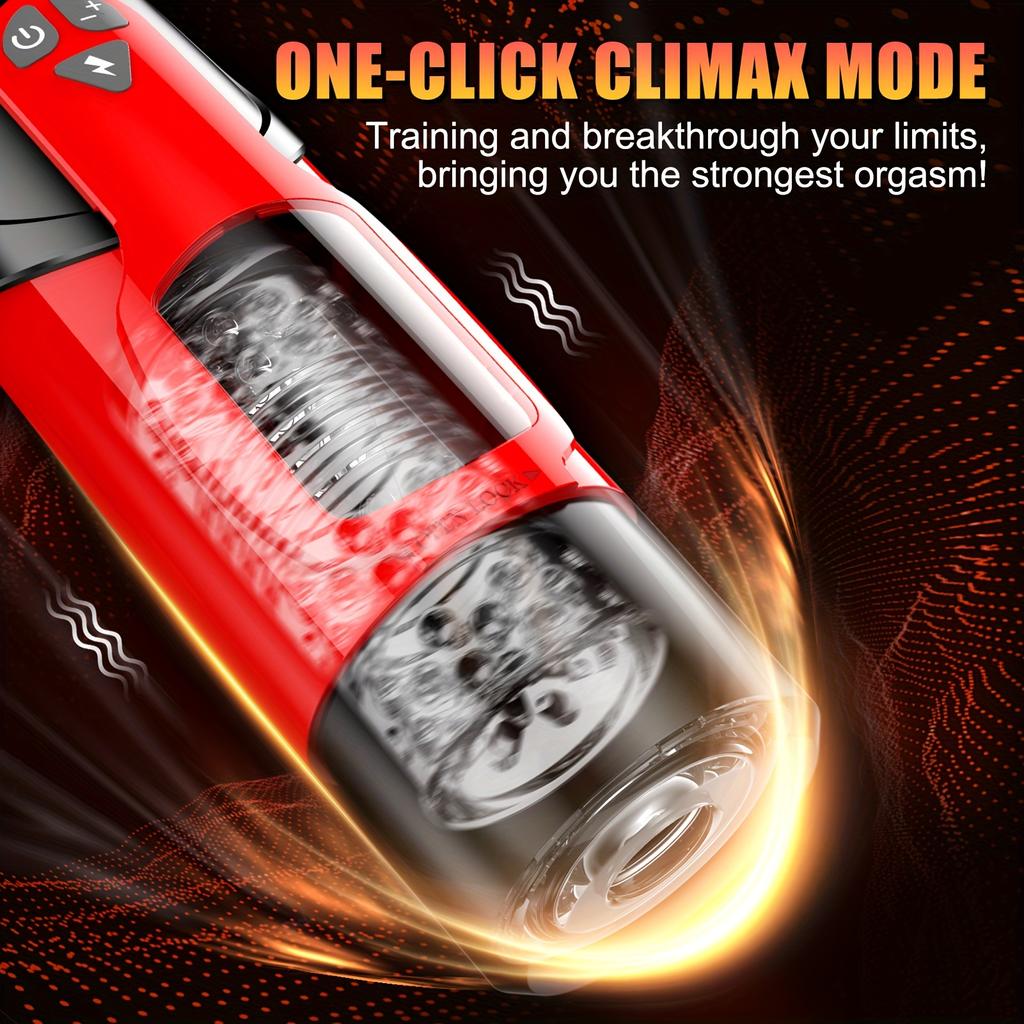 1pc Automatic Male Masturbator Cup, Penis Pump Enlargement, Fully Waterproof Male Masturbators Sex Toy Pocket Pussy With 7 Sucking Rotating, Blowjob M