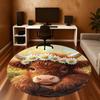 1PC Cow Basket Round Chair Mat Area Rug - Non-Slip, Floor Mat for Office, Bedroom, Home Decor Christmas Gift C0528035