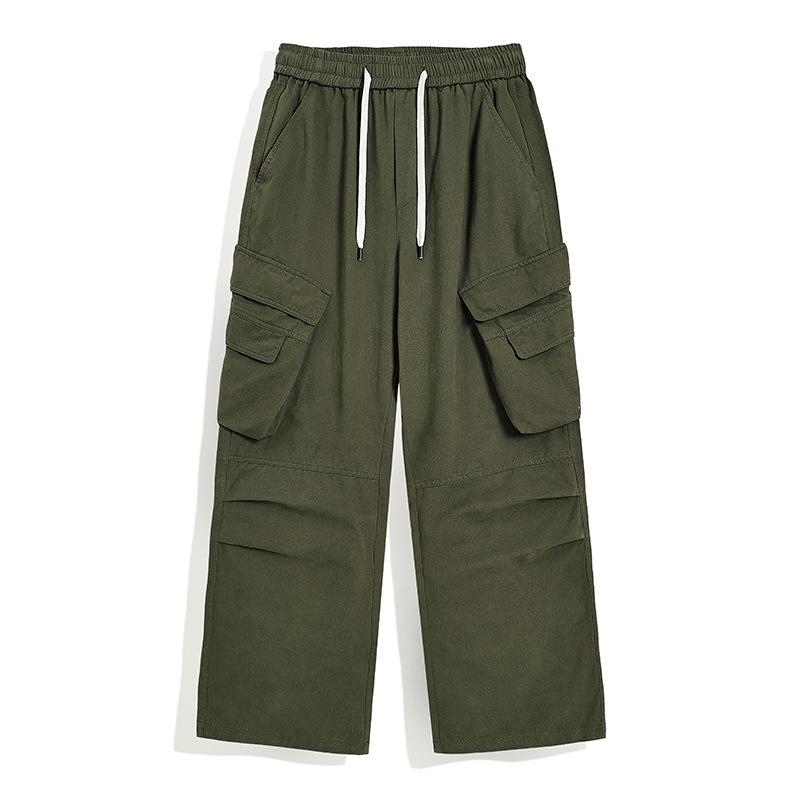 Herren Herbst 2024 Weitbeinige Plissee-Latzhose - Amerikanischer High Street Trend Freizeithose