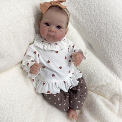 18 Zoll Reborn Babypuppe Bettie Süße süße Wiedergeburtspuppen mit weichem Stoffkörper für Kinder Handgefertigte bemalte Haare Neugeborene Puppe Kinder Geburtstag Weihnachtsgeschenke