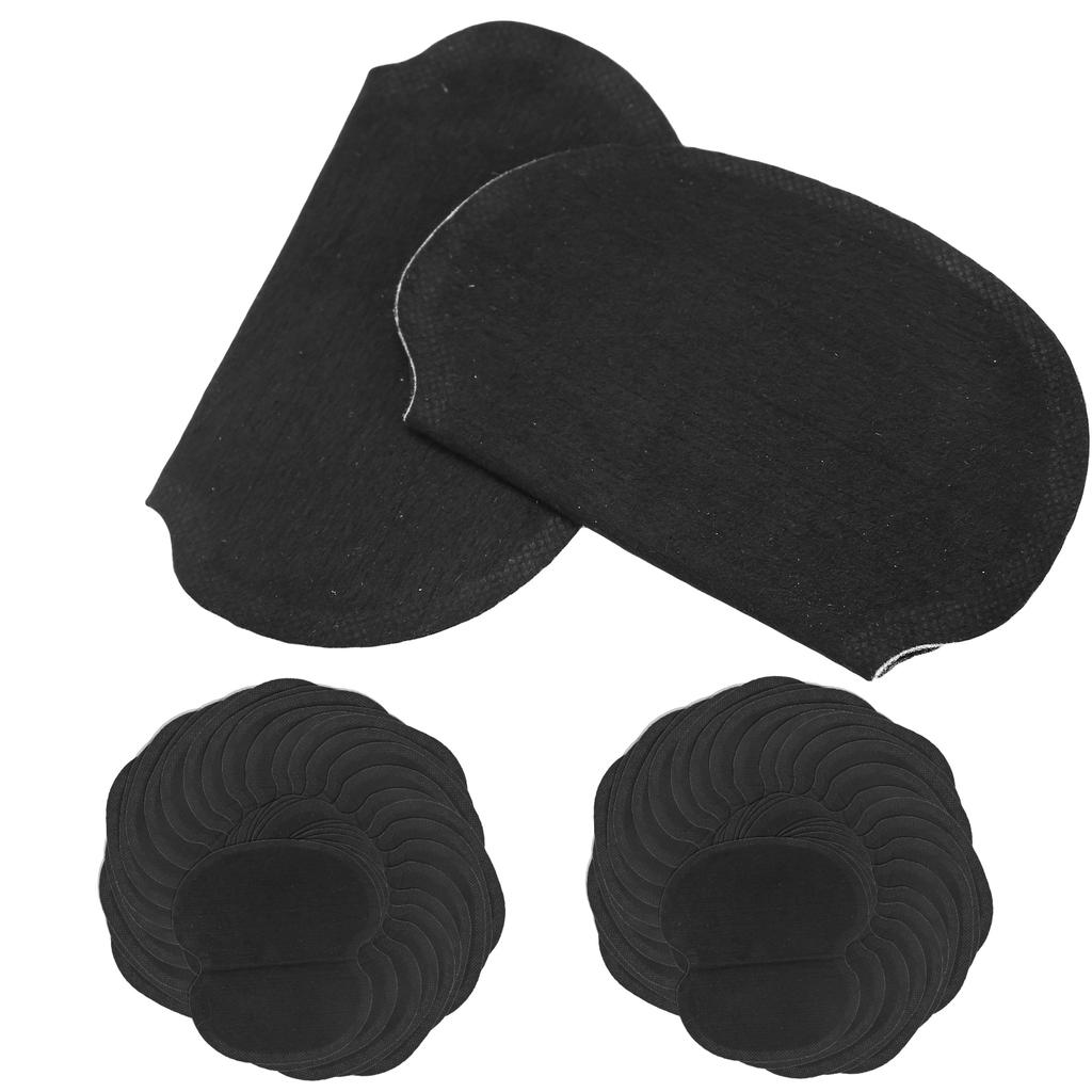 60pcs Underarm Armpit Sweat Pads NonWoven Fabric Dress Clothing Underarm Sweat Pads Black