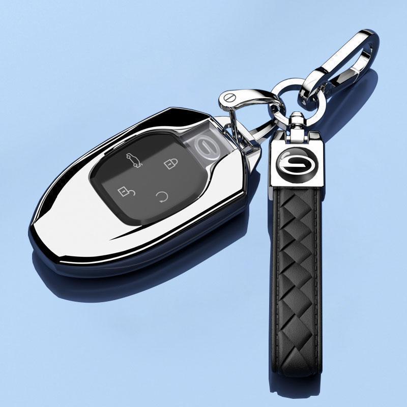 Protective Key Case for 25 New GAC Trumpchi GS4 - Complete Shell with Decorative Pendant