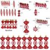 Christmas Candy Crutch Lollipop Party Decoration Christmas Ball Hanging Pendant Ornament  Red White Candy Lollipop Cane Decors