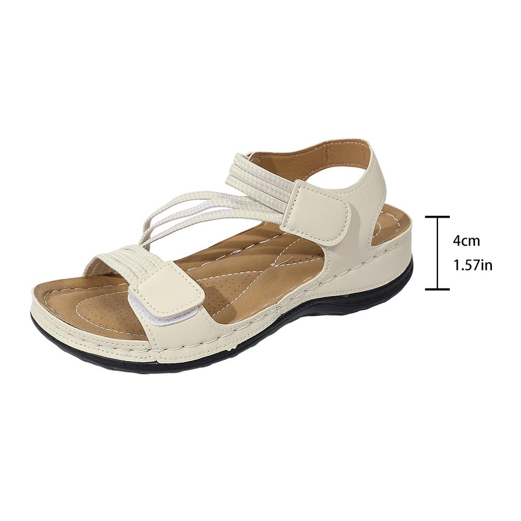 Wedge Sandals Summer New Round Toe Soft Sole Non-slip Non-slip Roman Women's Shoes