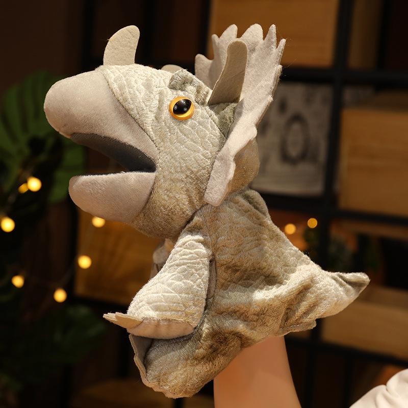 Simulation Dinosaur Hand Puppet Animal Gloves Toy Parent-Child Game Plush Doll Children'S Tyrannosaurus Rex Puppet Show
