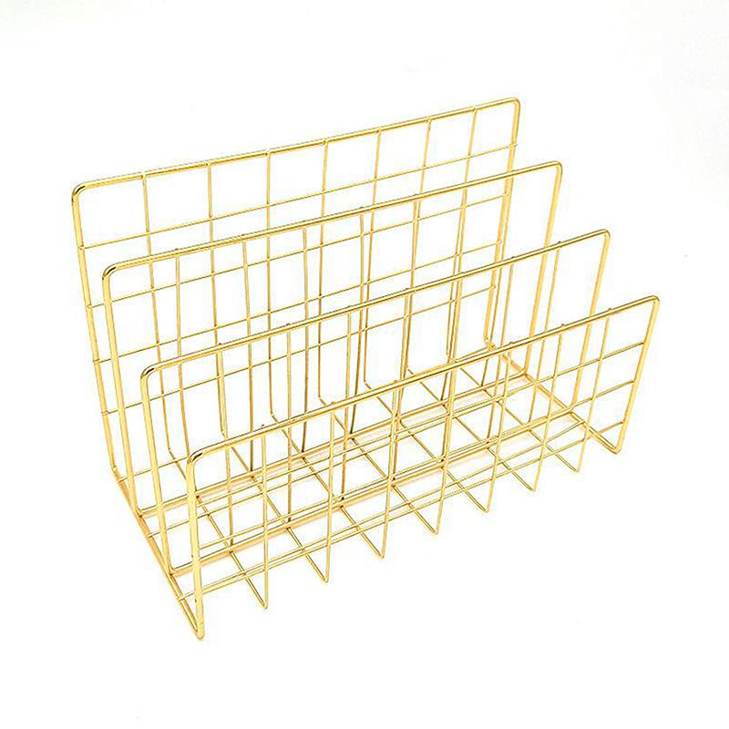 Ins Minimalist Iron Desktop Storage Rack Organizer Table Organizing Rack Document Book Rack Desk Multi-Functional Storage Rack