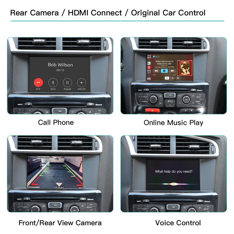 Wireless Carplay Android Auto pour KIT For Cristaux SMEG Picasso C4 C5 DS4 DS3 DS5 308 508 5008 3008 Accessory Multimedia