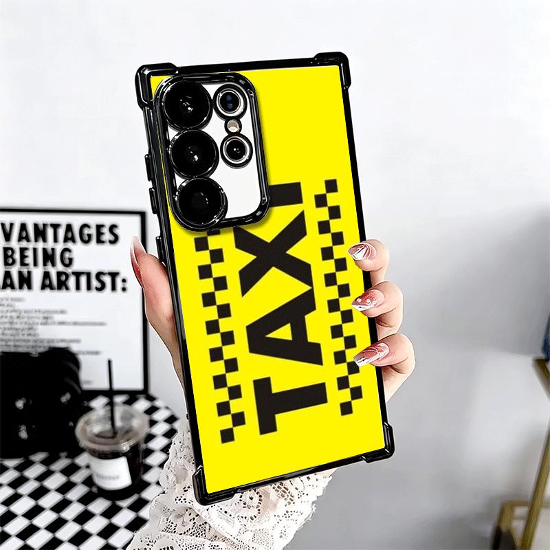 NYC Yellow Taxi Cabs Soft Phone Case For Samsung Galaxy S26 Ultra S25 Edge S24 FE S23 Plus S22 S21 + S20 Plating Anti-Fall Funda