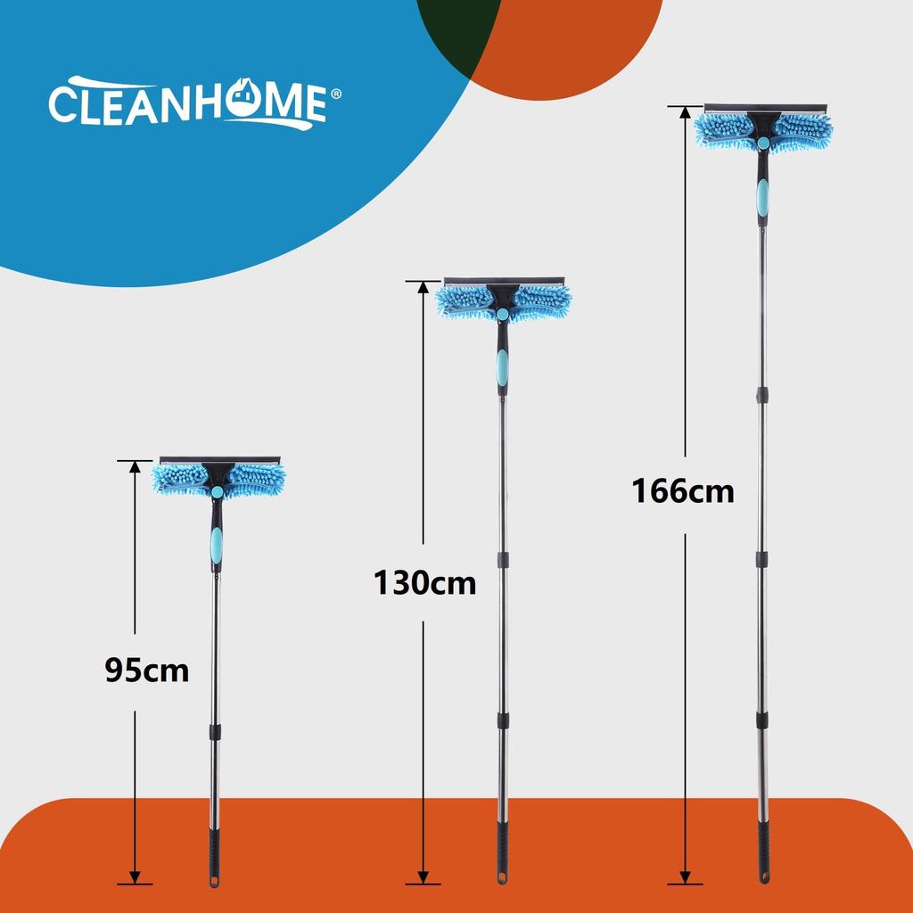 CLEANHOME Wasserabzieher Abzieher Glasabzieher Kondenswasserentferner Hochreinigung 166cm Ausziehbar Glas Wand Spiegel Decke Wand Fenster