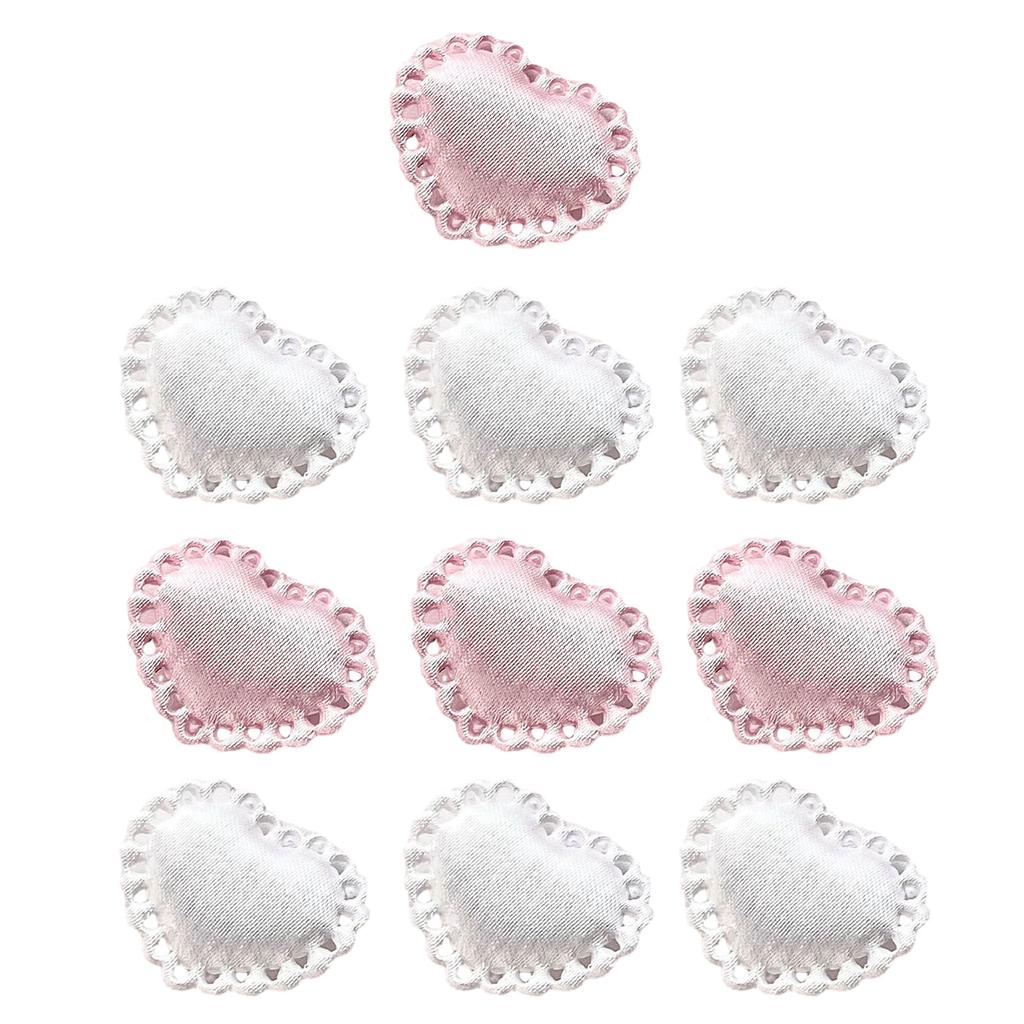Packung mit 10 Rosa Weiß Schleife Herz Verpackungsmaterial Kartenhülle DIY Dekoration Kpop Fotokartenhalter Material Zubehör Geschenk