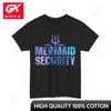 Mermaid Family Matching Dad Unisex Tshirt T Shirt Pure Cotton Weekend Outfit Novelty Print Lightweight O Neck Creative