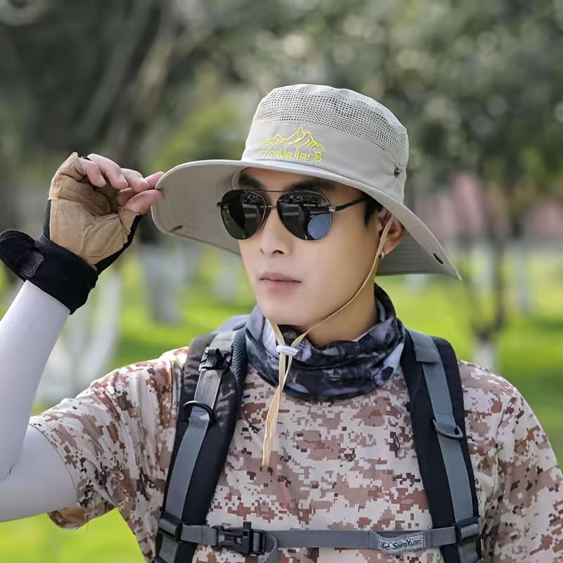 Herren Hüte Trendige Sommer Atmungsaktive Sonnenhüte für den Außenbereich, Erhältlich in 4 Farben Als Fischerhut.