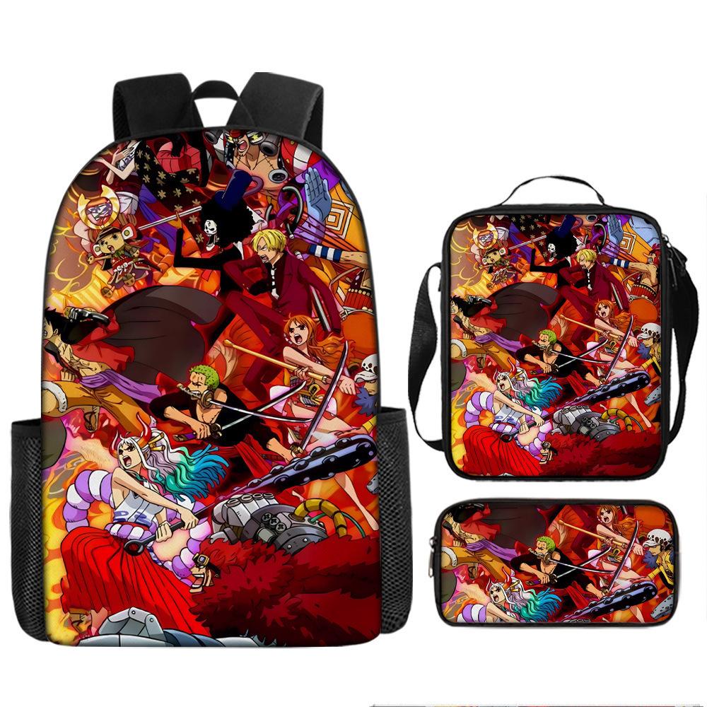One Piece One Piece School Bag Luffinica Nautical King Student School Bag Backpack Set