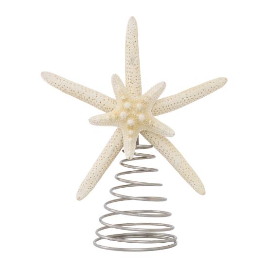 Starfish Christmas Tree Topper Xmas Tree Decoration Starfish Tree Topper with Spring for Home Bar Shop Holiday Party Decor