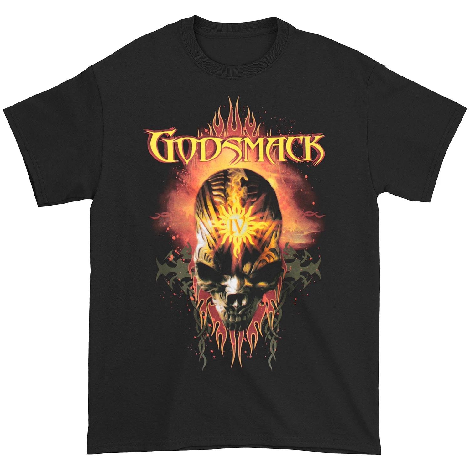 Men s Godsmack IV Skull T-shirt Small Black XXXL
