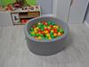 Dry pool 110x40cm gray with 500 balls: turquoise, gray, pearl