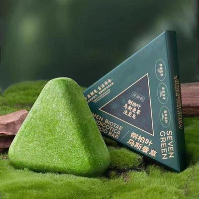 1/2 Pezzi 120g Sapone Shampoo Artigianale Foglie di Cipresso Rinfrescante e Risciacquante Sano Anti-caduta Nutriente per Capelli Pulizia