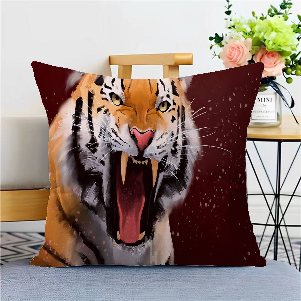 Tiger Muster Kissenbezug Dekokissen Sofa Heimdeko Hülle Kissenbezüge