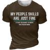 Men's 3D Printed T-Shirt Alphabet Pattern Printing Short Sleeve O-Neck Pullover Casual Top