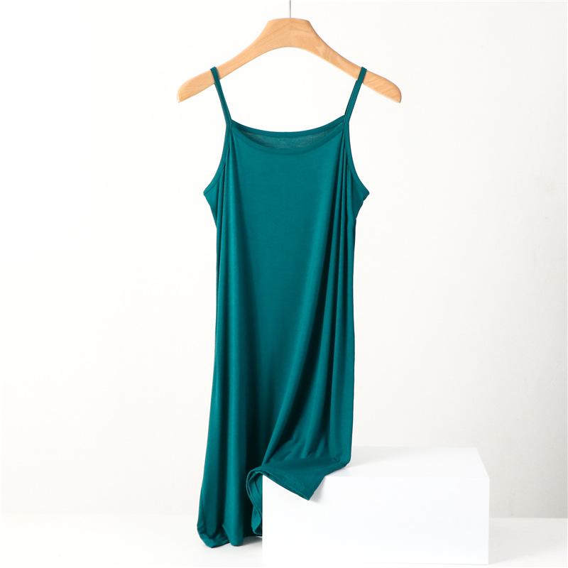 Nadměrná velikost Jarní Letní Noční košile Dámská Spací Dlouhé Šaty Modální Bavlna Dámská Noční košile na Ramínka Ležérní XL-8XL