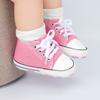 Autumn Baby Girls Boys Canvas Sneak Soft Sole Anti-Slip Shoes Newborn Prewalkers Lace-up Infant First Walkers Shoe 0-18M