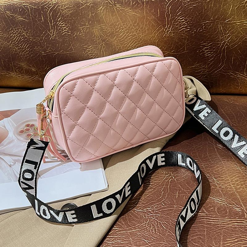 Small Square Bag New Shoulder Bag Women's Small Bag Texture Embroidered Bag