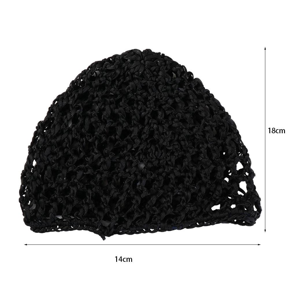 Sleeping Mesh Hair Net Snood Night Cover Turban Black Wig Caps Crochet Hair Net