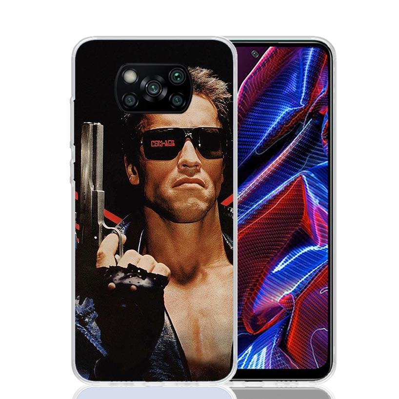Arnold Schwarzenegger Terminator Phone Case For Xiaomi Poco X7 X6 X5 Pro F7 Ultra Redmi 15C 15 13 13C 12 12C 10 10A 10C 9 9A 9C