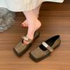 Fashion Women Square Toe Mary Jane Shoes Spring British Style Platform Single Shoes Women Soft Comfortable Slip-on Loafers Zapatos Mujer
