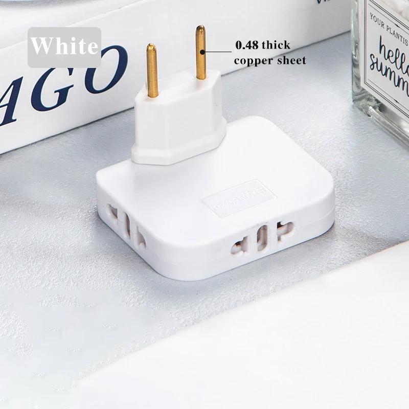 

Беспроводная розетка Mini Slim Адаптер Розетки, Поворот на 180 градусов, Переходник для вилок ЕС, Мультивилка, Удлинитель для США, 3 в 1 White Eu