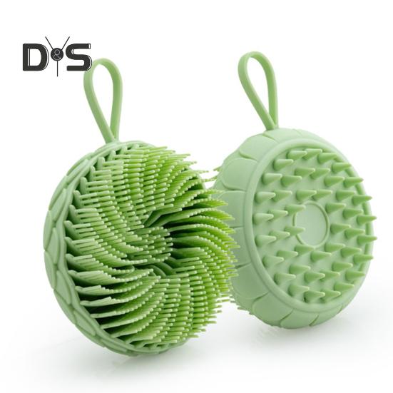 Silikon-Badebürste, doppelseitig, weiche Borsten, tiefenreinigende Duschbürste, multifunktionales Duschwerkzeug